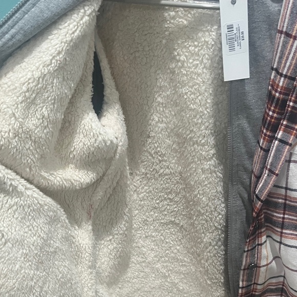 Natural Reflections Checkered Utility Jacket with Hood - Picture 4 of 5